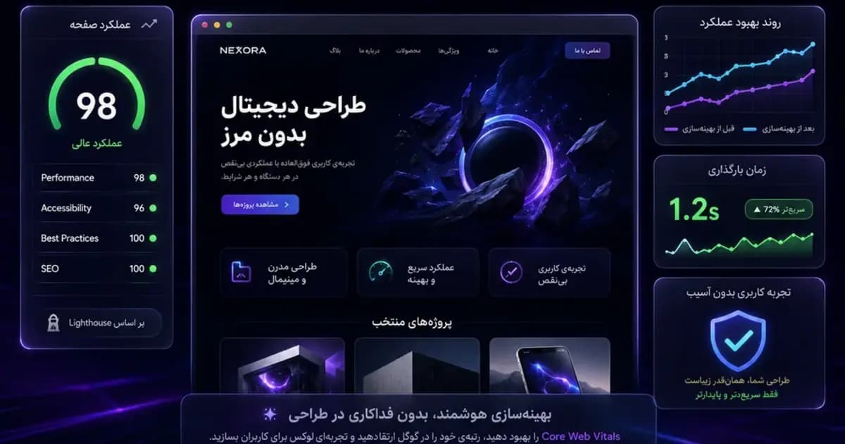 بهینهسازی Core Web Vitals در Next.js بدون خرابکردن طراحی حرفهای